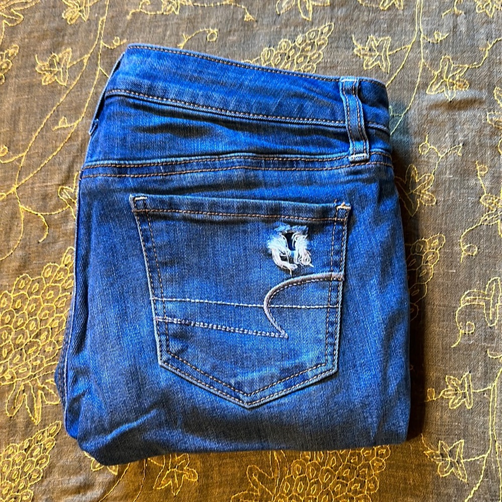 American Eagle Destroyed Jegging Skinny Jeans